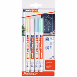 Edding 4085 Pastel Set, Light Blue, Light Green, Light pink, Yellow, Bullet, 4 pc(s)