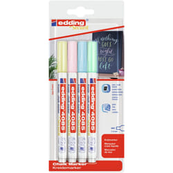 Edding 4085 Pastel Set chalk marker Bullet Light Blue, Light Green, Light pink, Yellow 4 pc(s)