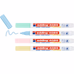 Edding 4085 Pastel Set chalk marker Bullet Light Blue, Light Green, Light pink, Yellow 4 pc(s)