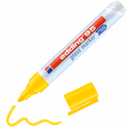 Edding 95 Glass, 1 pc(s), Yellow, Bullet tip, White, Yellow, Plastic, 1.5 mm