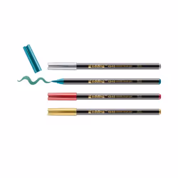 Edding 1340 felt pen Gold, Green, Metallic red, Silver 4 pc(s)