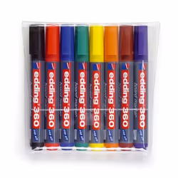 Edding 360 DRYWIPE MARKER AST PK8