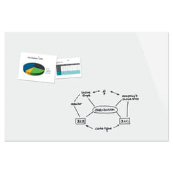 Sigel Be!Board Magnetic Glass Drywipe Board Super White 1800x1200 - B1