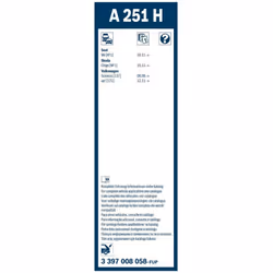 Bosch Wiper Blade Rear A251H, Length: 250mm â rear wiper blade
