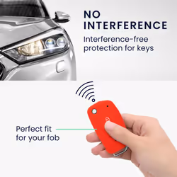 Key Cover Compatible with Audi 3 Button Flip Key - Soft Silicone Car Key Fob Holder Protector Case - Red