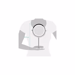 Navaris LED Illuminated Makeup Mirror - Two-Sided Vanity Mirror with Normal and 7x Magnification - 2-in-1 360 Swivel Cosmetics Mirror - Silver