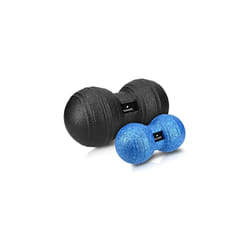2x Peanut duo massage ball - In 2 sizes self-massage duo ball fascia ball set - Trigger point massage ball - Fascia balls black blue
