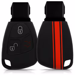 kwmobile 42378.06, Key case, Black, Red, Silicone, 1 pc(s), 111 mm, 121 mm