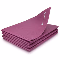 Foldable Yoga Mat for Travel - 4mm Thick Exercise Mat for Yoga, Pilates, Workout, Gym, Fitness - Non-Slip Folding Portable Ou ...