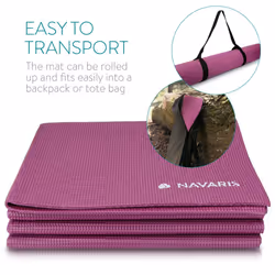 Foldable Yoga Mat for Travel - 4mm Thick Exercise Mat for Yoga, Pilates, Workout, Gym, Fitness - Non-Slip Folding Portable Outdoor Camping Mat