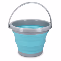 Collapsible Bucket 5L - Folding Pail for Camping, Beach, Gardening, Fishing, Water, Washing, Laundry, Cleaning, Travelling - ...