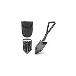 Navaris Foldable Emergency Survival Shovel - Compact Multifunctional Folding Shovel with Carrying Bag for Camping, Hiking, Tr ...