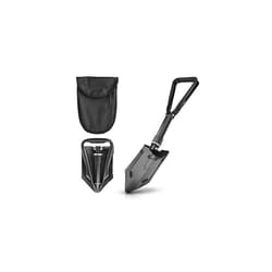 Navaris Foldable Emergency Survival Shovel - Compact Multifunctional Folding Shovel with Carrying Bag for Camping, Hiking, Trekking, Car - 21x14.