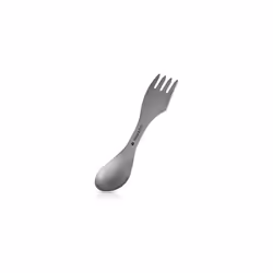 Navaris Titanium Spork Camping Utensil - 3-in-1 Fork, Spoon, Knife Cutlery Combo - Lightweight Metal Silverware for Backpacki ...