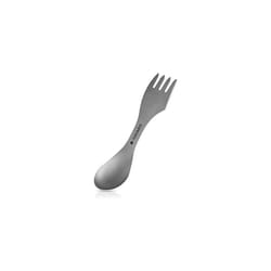 Navaris Titanium Spork Camping Utensil - 3-in-1 Fork, Spoon, Knife Cutlery Combo - Lightweight Metal Silverware for Backpacking, Hiking, Outdoors