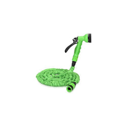 Navaris 15m Expandable Garden Hose - Flexible Water Pipe with 7 Pattern Spray Gun - No Kink Lightweight Hose for Washing Car, Gardening - Medium