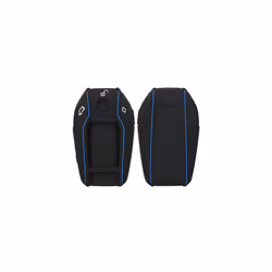 Car Key Cover Compatible with BMW Display Car Key Key Cover - Silicone Protective Car Key Fob Case - Black/Blue