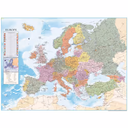 Europe Map XXXL Poster Flags (135cm x 100cm)