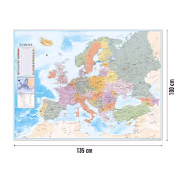 Europe Map XXXL Poster Flags (135cm x 100cm)