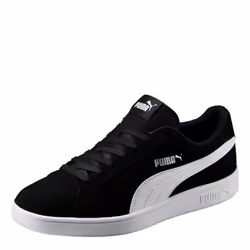 Puma Mens Smash V2 Suede Trainers Sports Training Gym Shoes Sneakers - Black/White, UK 8