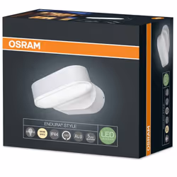 Osram Endura Style Mini Spot, Outdoor wall lighting, White, Aluminium, Polymethyl methacrylate (PMMA), IP44, Entrance, Facade ...