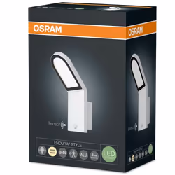 Osram Endura, Security lighting, White, Aluminium, Glass, IP44, Entrance, Facade, I