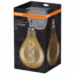 Osram 1906 LED 28W E27 Vintage Spiral Filament Gold Glass GLS ES Bulb