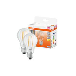Osram LED 60W Filament Glass GLS ES Bulb | Clear [2-Pack] - Warm White