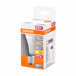 Osram LED Lamp | Base: E27 | Warm White | 2700 K | 9 W | Replacement for 75 W | LED Retrofit Classic A DIM