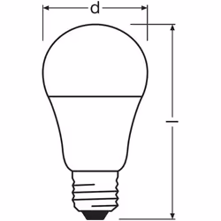 Osram LED Lamp | Base: E27 | Warm White | 2700 K | 9 W | Replacement for 75 W | LED Retrofit Classic A DIM - Additional view 5