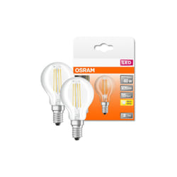 Osram LED 40W Filament Glass SES Bulb | Mini Globe | Clear [2-Pack]