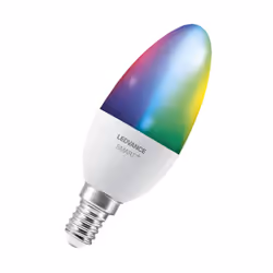 LEDVANCE SMART+ WiFi Candle Multicolour, Smart bulb, Wi-Fi, White, Integrated LED, E14, 2700 K