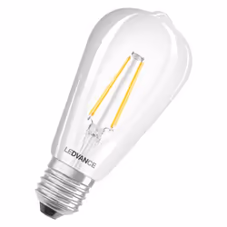 LEDVANCE SMART+ WiFi Filament Edison Dimmable, Smart bulb, Wi-Fi, Transparent, Integrated LED, E27, Teardrop bulb