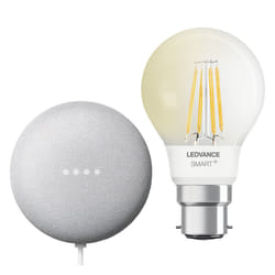 Ledvance LV542723  Google Nest Mini & Ledvance Smart+ Bluetooth B22D Filament Bulb Bundle UK Plug