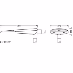 Siteco Streetlight SL 11 midi Outdoor ceiling lighting LED