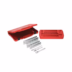 Milwaukee Hand Tools 1/4in Ratcheting Socket Set Metric & Imperial, 50 Piece