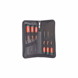 Set of 6 MILWAUKEE TRI-Lobe Precision Torx Screwdrivers 4932471870 Black-Red