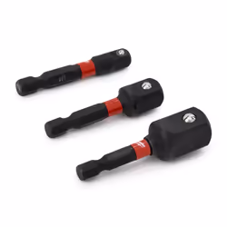 MILWAUKEE 4932479228 Square Adapter Bit Set 3 1/2, 1/4, 3/8 Tool Steel