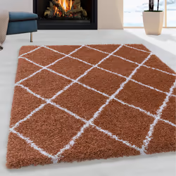 Ayyildiz Hali ALVOR801503401TERRA, Carpet, Polypropylene (PP), Terracotta, Rectangle, 800 mm, 1500 mm