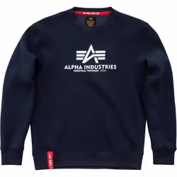Alpha Industries Basic Sweatshirt, blue, Size S for Men