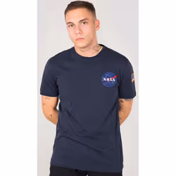 Alpha Industries Space Shuttle T-Shirt, blue, Size S for Men