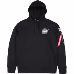 Alpha Industries Space Shuttle Hoodie, black, Size M for Men