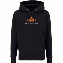 Alpha Industries Basic Rubber Hoodie, black, Size S for Men
