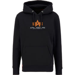 Alpha Industries Basic Rubber Hoodie, black, Size S for Men