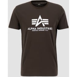 Alpha Industries Basic T-Shirt, black-green, Size S for Men