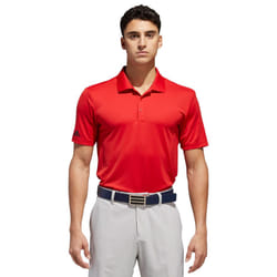 adidas Golf Mens Moisture Wicking Short Sleeve Performance Polo Shirt - S, Collegiate Red