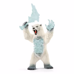 schleich ELDRADOR CREATURES Blizzard bear with weapon, 7 yr(s), Blue, White, Plastic, 1 pc(s)