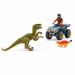 schleich Dinosaurs Quad escape from Velociraptor