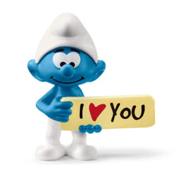 schleich The Smurfs Smurf with sign