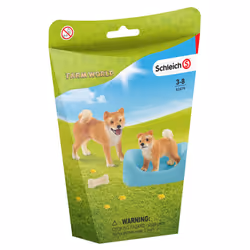 Shiba Inu mother and puppy
